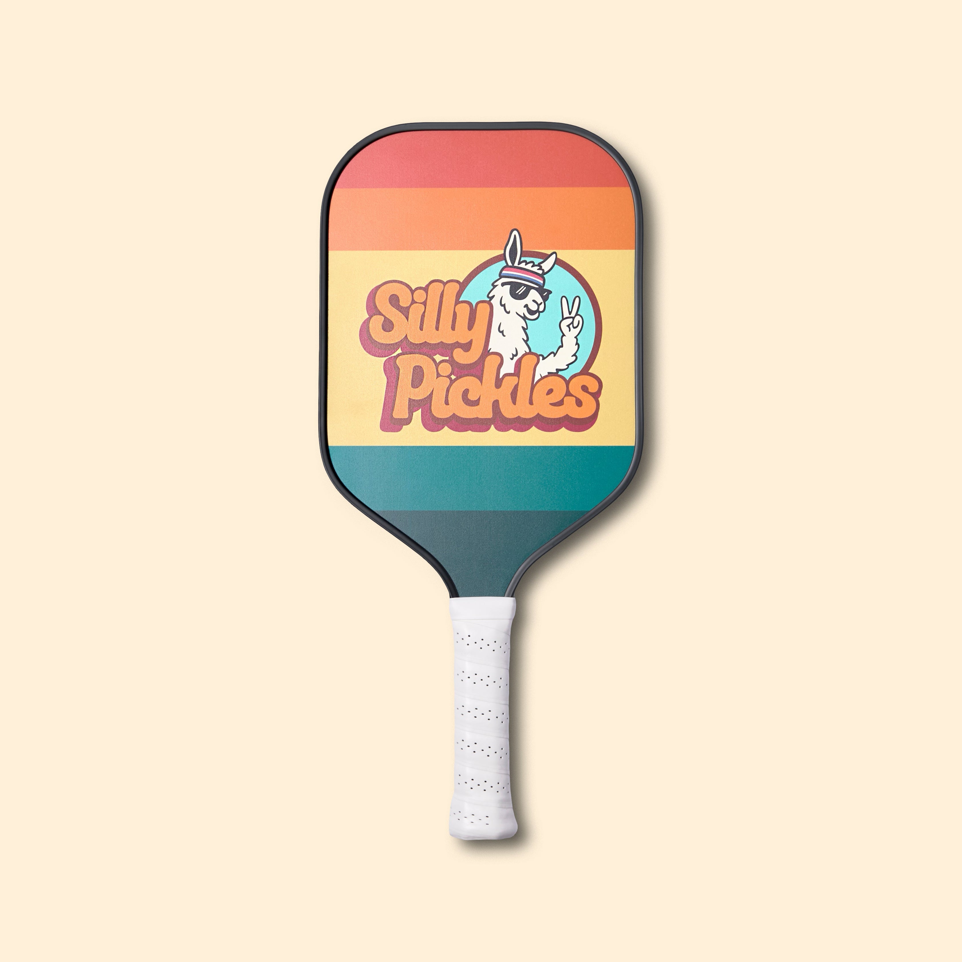 Colorful pickleball paddle with &