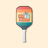 Colorful pickleball paddle with &
